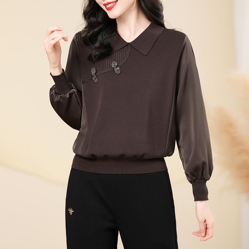 春 コーデ レディース ファッション オシャレ カワイイ シンプル きれいめ ナチュラル 上品カジュアル 婦人服 ニット トップス ゆったり セーター スタイリッシュ 長袖 シャツ
