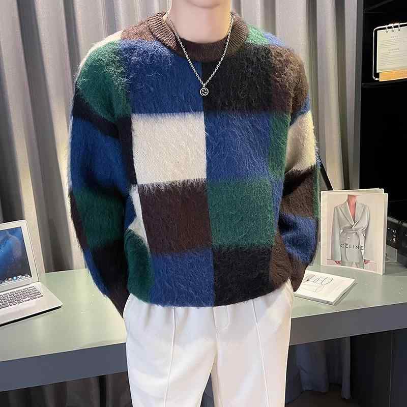 春 コーデ メンズ 用 服 シンプル ファッション オシャレ 大人 かっこいい 大きいサイズ ストリート 紳士服 セーター ラウンドネック インナー レイヤリング シャツ 6,710円