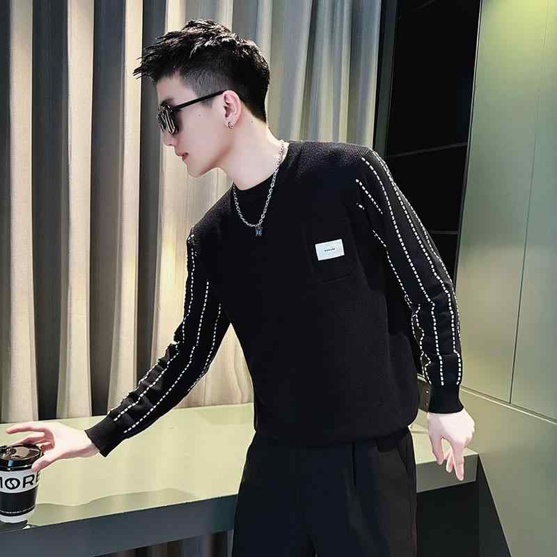 春 コーデ メンズ 用 服 分かりやすい 流行り物 オシャレ 成年者 かっこいい 途轍も無い大いさ 表どおり 成人男性服  縞模様 プルオーバー か細い相応う 肌付き プルオーバー 軍事基地 プルオーバー 白 その他-メンズファッション