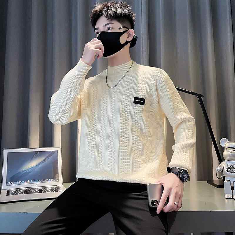 春 コーデ メンズ 用 服 分かりやすい 流行り物 オシャレ 成年者 かっこいい 気が大きい大きさ 表どおり 成人男性服 二分の一 タートルネックスウェーター 白 肌付き スウェーター プルオーバー