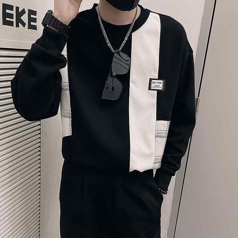 春 コーデ メンズ 用 服 分かりやすい 流行り物 オシャレ 成年者 かっこいい 気が大きい大きさ 表どおり 成人男性服 編み目  スウェーター 甚だしい 長袖 T プルオーバー トップス 上衣