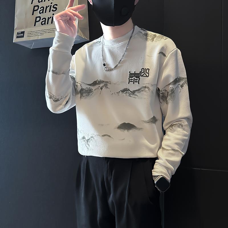 春 コーデ メンズ 用 服 分かりやすい 流行り物 オシャレ 成年者 かっこいい 気が大きい大きさ 表どおり 成人男性服 汗水 プルオーバー 甚だしい 長袖 T プルオーバー トップス 上衣