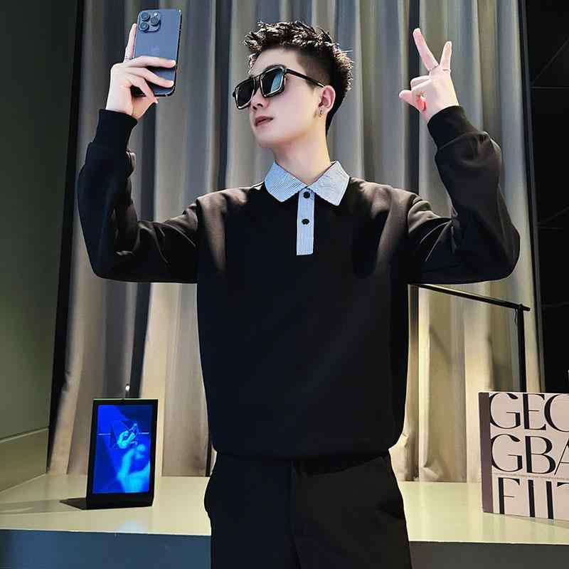 春 コーデ メンズ 用 服 シンプル ファッション オシャレ 大人 かっこいい 大きいサイズ ストリート 紳士服 韓国スタイル ポロ シャツ スウェット シャツ 服