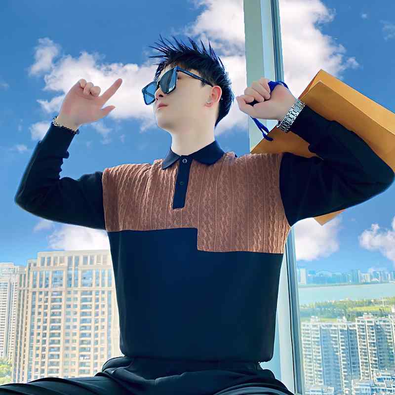 春 コーデ メンズ 用 服 分かりやすい 流行り物 オシャレ 成年者 かっこいい 途轍も無い大いさ 表どおり 成人男性服  ポロ プルオーバー 流汗 プルオーバー トップス 長袖 T プルオーバーティーシャツ 上衣 メンズファッション-その他