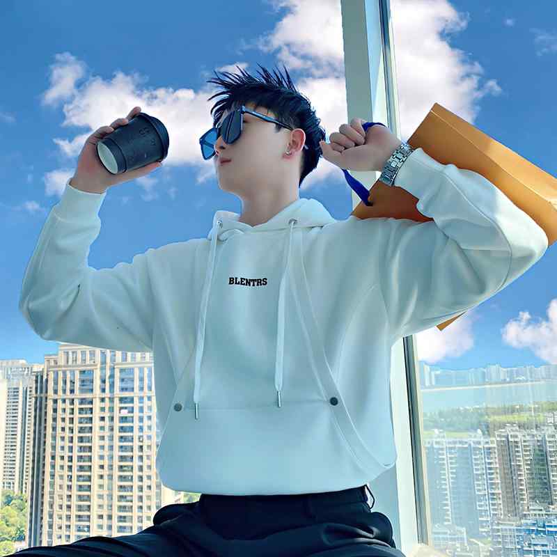 春 コーデ メンズ 用 服 分かりやすい 流行り物 オシャレ 成年者 かっこいい 気が大きい大きさ 表どおり 成人男性服 ボンネット付き添い人 汗水 プルオーバー 白 T プルオーバー 長袖 トップス ティーシャツ 上衣