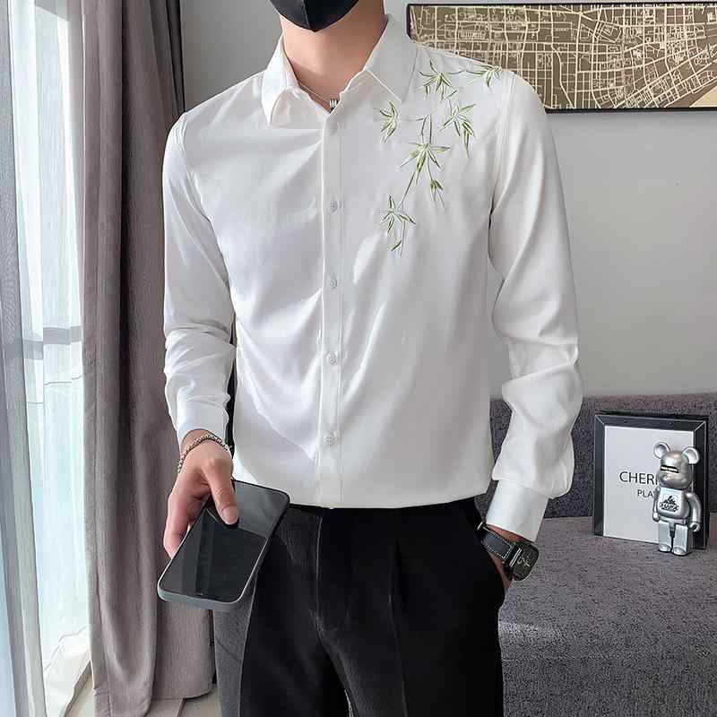 春 コーデ メンズ 用 服 シンプル ファッション オシャレ 大人 かっこいい 大きいサイズ ストリート 紳士服 シャツ 長袖 カジュアル トップス エスニック