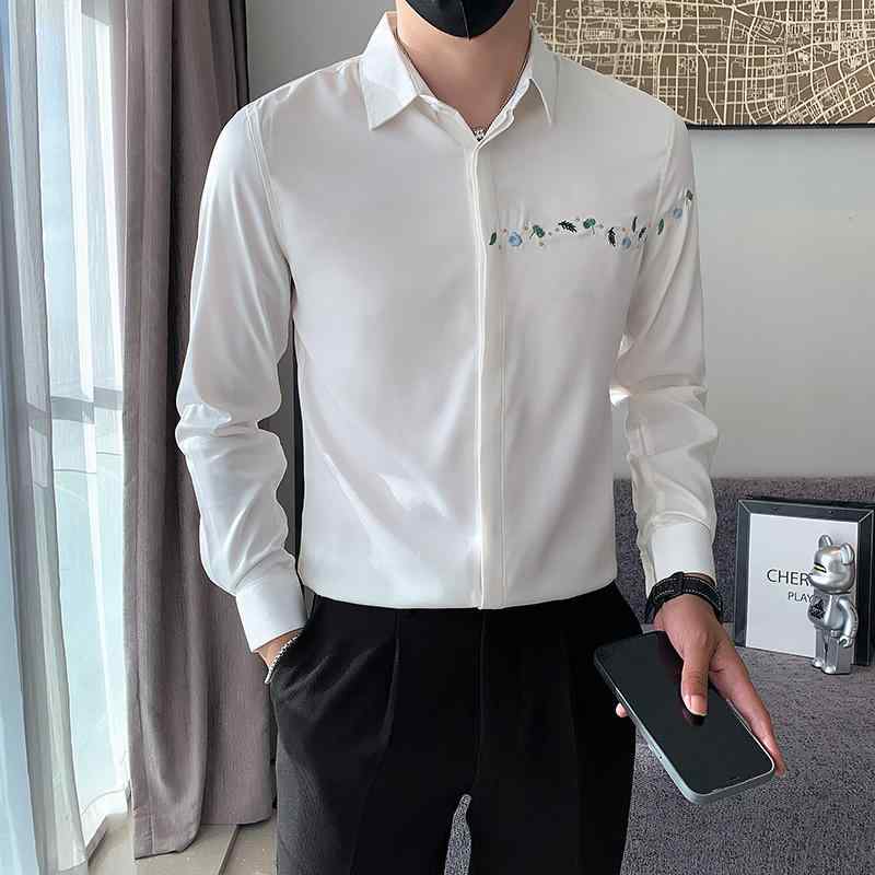春 コーデ メンズ 用 服 シンプル ファッション オシャレ 大人 かっこいい 大きいサイズ ストリート 紳士服 白 シャツ 長袖 トップス カジュアル 5,597円