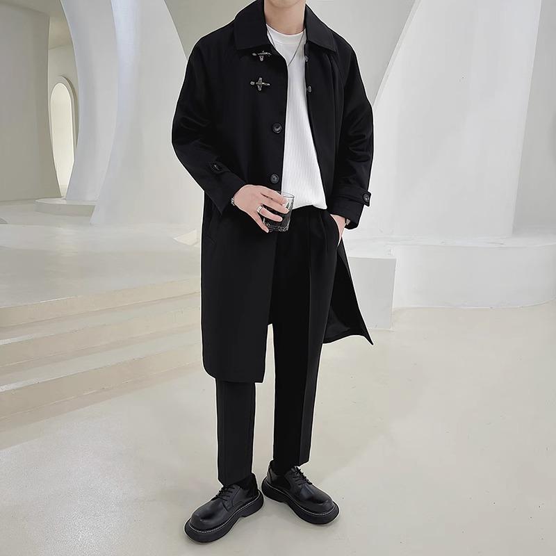 春 コーデ メンズ 用 服 シンプル ファッション オシャレ 大人 かっこいい 大きいサイズ ストリート 紳士服 ミドル レングス ウインドブレーカー 韓国スタイル 単品 ブレスト コート ビジネス カジュアル |リコット