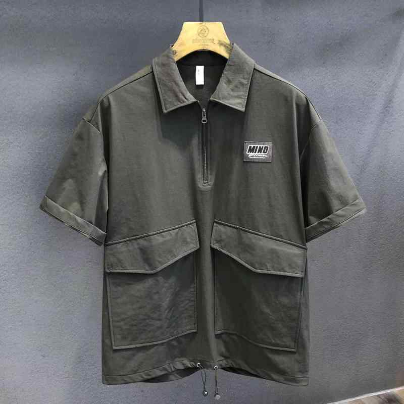春 コーデ メンズ 用 服 シンプル ファッション オシャレ 大人 かっこいい 大きいサイズ ストリート 紳士服 半袖 ポロ シャツ 韓国スタイル 速乾 薄手 トップス