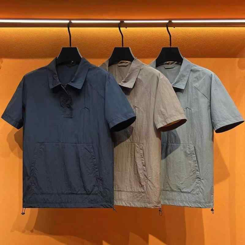 春 コーデ メンズ 用 服 シンプル ファッション オシャレ 大人 かっこいい 大きいサイズ ストリート 紳士服 ハーフ ジップ 半袖 シャツ 薄手 日焼け防止 服 トップス