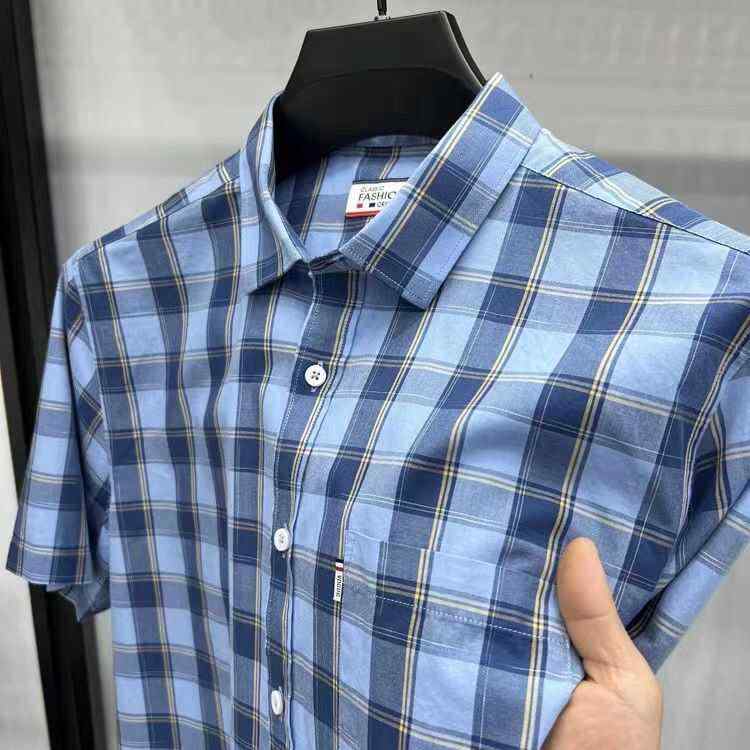 春 コーデ メンズ 用 服 シンプル ファッション オシャレ 大人 かっこいい 大きいサイズ ストリート 紳士服 半袖 チェック柄 シャツ ビジネス カジュアル T トップス
