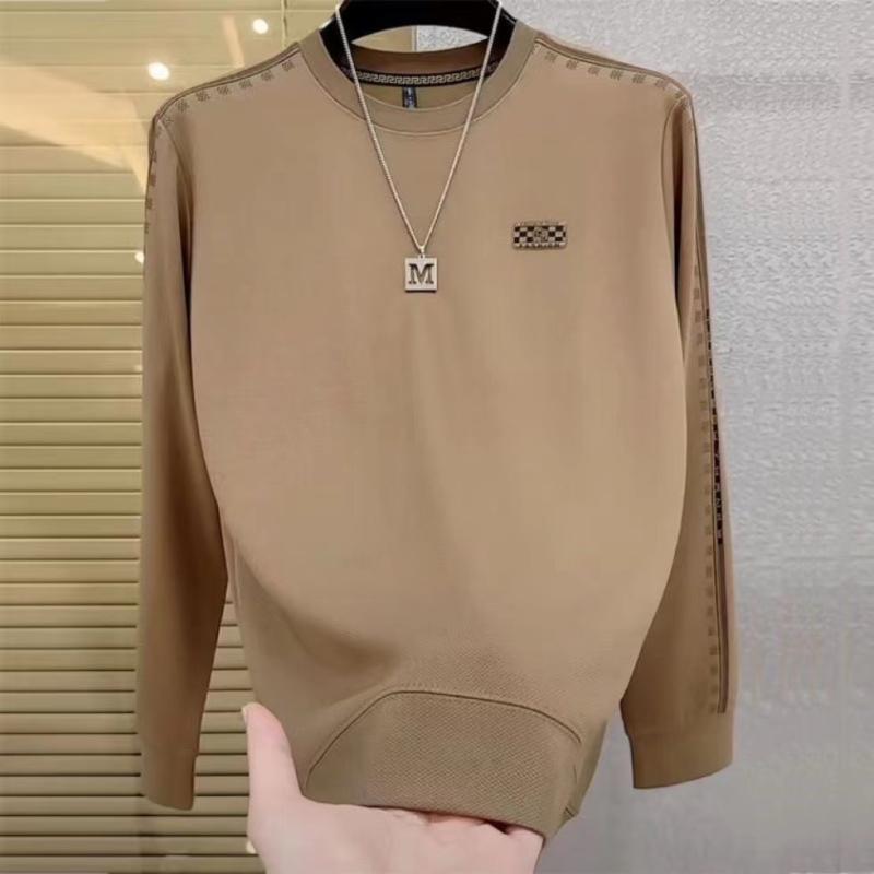 春 コーデ メンズ 用 服 シンプル ファッション オシャレ 大人 かっこいい 大きいサイズ ストリート 紳士服 ビジネス ハイエンド T シャツ 快適 レイヤリング ラウンドネック 長袖 スウェット シャツ