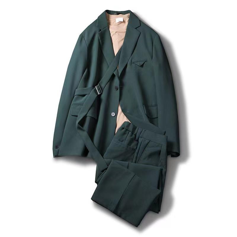 春 コーデ メンズ 用 服 シンプル ファッション オシャレ 大人 かっこいい 大きいサイズ ストリート 紳士服 カジュアル スーツ ハイエンド ドレープ シルエット ジャケット