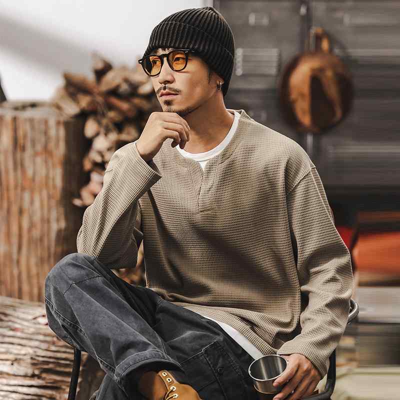 春 コーデ メンズ 用 服 分かりやすい 流行り物 オシャレ 成年者 かっこいい 気が大きい大きさ 表どおり 成人男性服 アメリカン レトロ 甚だしい 長袖 T プルオーバー 如何様物 背広 ヘンリー 色合い 心地よい トップス