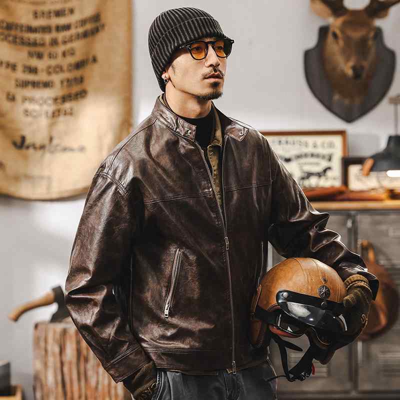 春 コーデ メンズ 用 服 分かりやすい 流行り物 オシャレ 成年者 かっこいい 気が大きい大きさ 表どおり 成人男性服 レトロ ライダース 上衣 アメリカン ハリントン