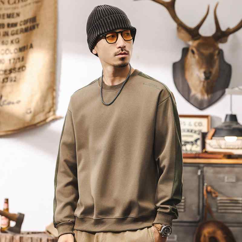 春 コーデ メンズ 用 服 分かりやすい 流行り物 オシャレ 成年者 かっこいい 途轍も無い大きさ 表どおり 成人男性服 アメリカン レトロ ラウンドのど頚 流汗 プルオーバー 心地よい 長袖 トップス