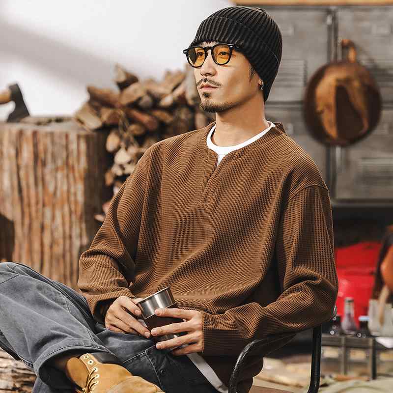 春 コーデ メンズ 用 服 分かりやすい 流行り物 オシャレ 成年者 かっこいい 気が大きい大きさ 表どおり 成人男性服 アメリカン レトロ 甚だしい ヨーロピアン 綿織物 長袖 T プルオーバー 如何様物 背広 手ごわい ヘンリーのど首