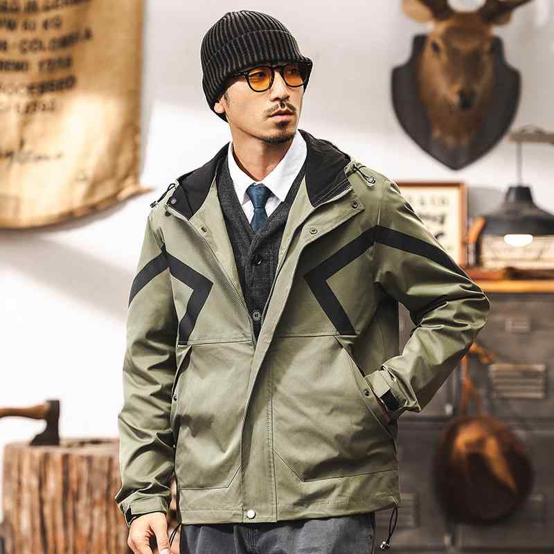 春 コーデ メンズ 用 服 分かりやすい 流行り物 オシャレ 成年者 かっこいい 馬鹿でかい大きさ 表どおり 成人男性服 アメリカン レトロ ともし火 アウトドア 山歩き ミリタリー緑であること 細工物 上衣 ボンネット付き添い人 心地好い 上衣