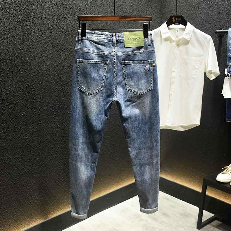 春 コーデ メンズ 用 服 シンプル ファッション オシャレ 大人 かっこいい 大きいサイズ ストリート 紳士服 ハイエンド ライト ジーンズ 立体 スリムフィット ウォッシュ カジュアル パンツ