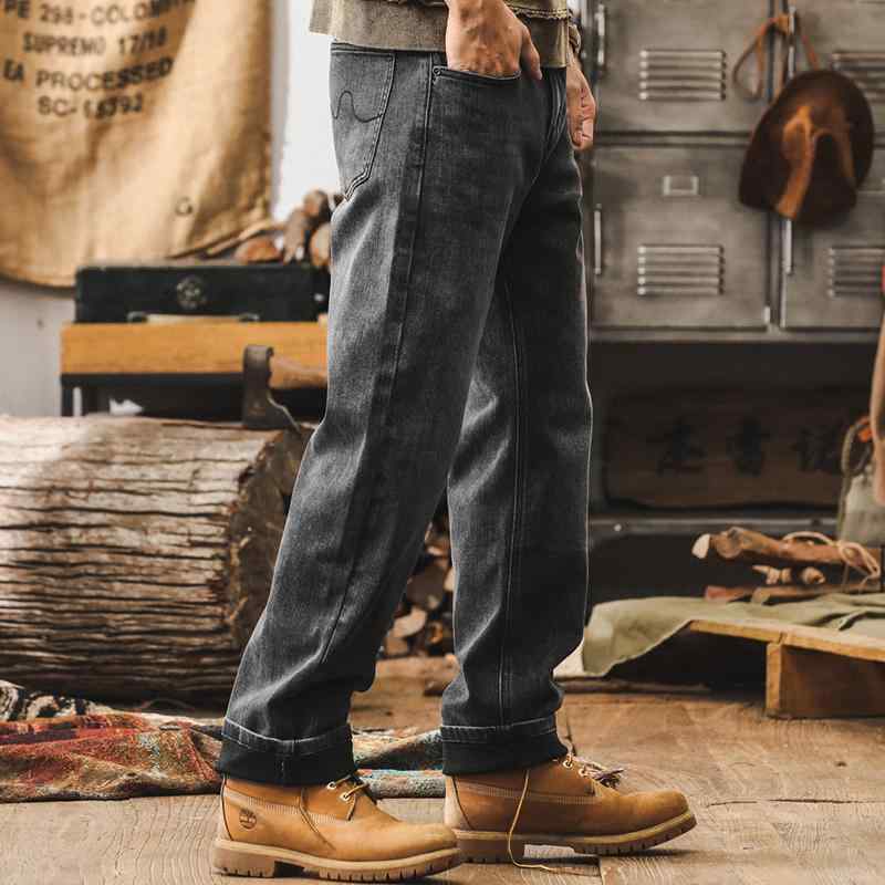 春 コーデ メンズ 用 服 シンプル ファッション オシャレ 大人 かっこいい 大きいサイズ ストリート 紳士服 アメリカン レトロ ヘビー ジーンズ ストレート ブラック パンツ シンプル カジュアル ｜リコット