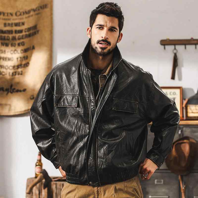 春 コーデ メンズ 用 服 シンプル ファッション オシャレ 大人 かっこいい 大きいサイズ ストリート 紳士服 アメリカン レトロ ライダース ソフト ジャケット ハード コア PU レザーワーク ジャケット