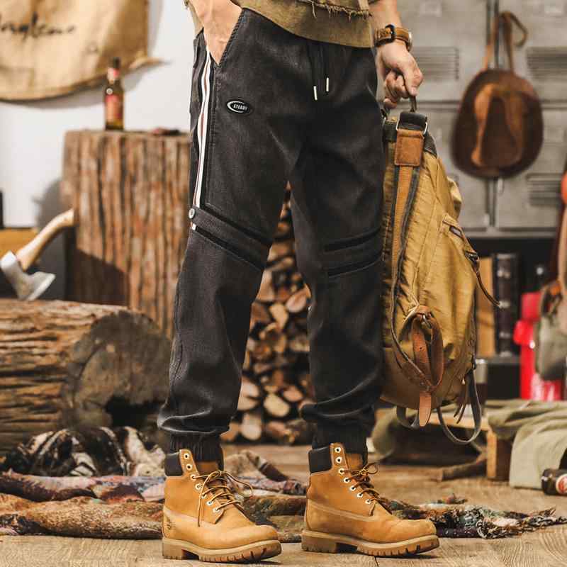 春 コーデ メンズ 用 服 シンプル ファッション オシャレ 大人 かっこいい 大きいサイズ ストリート 紳士服 アメリカン レトロ 厚手 コーデュロイ カジュアル パンツ ズボン スウェットパンツ｜リコット