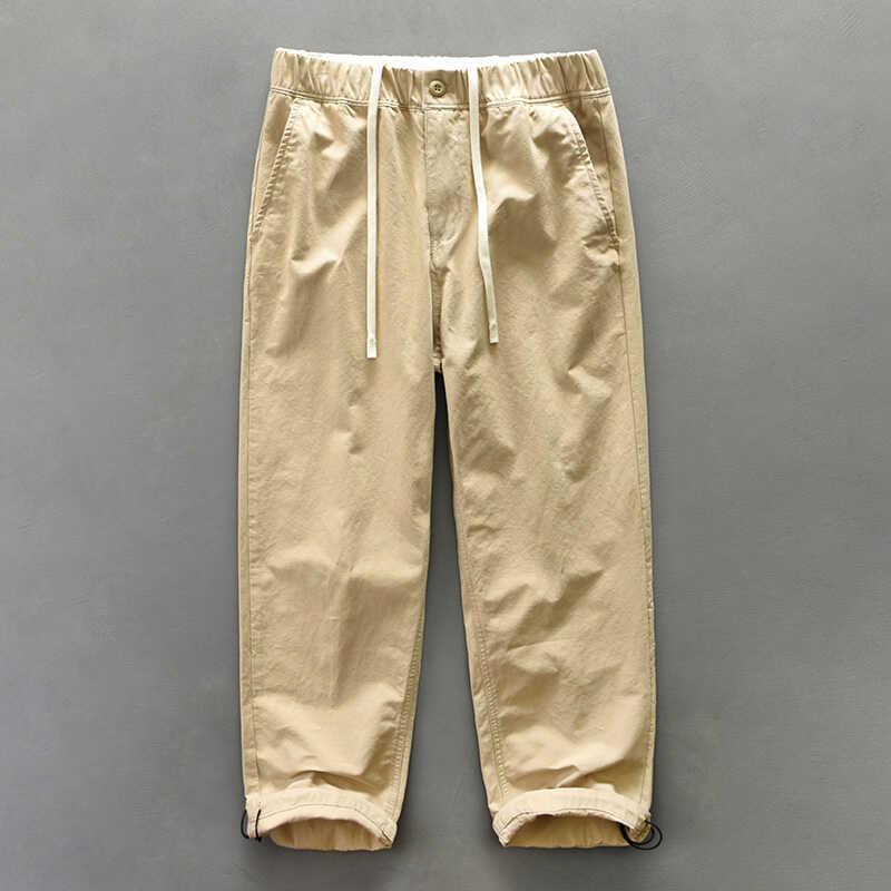 春 コーデ メンズ 用 服 シンプル ファッション オシャレ 大人 かっこいい 大きいサイズ ストリート 紳士服 伸縮性 ストレッチ ストレッチ ウエスト カジュアル パンツストレート カーキパンツ コットン