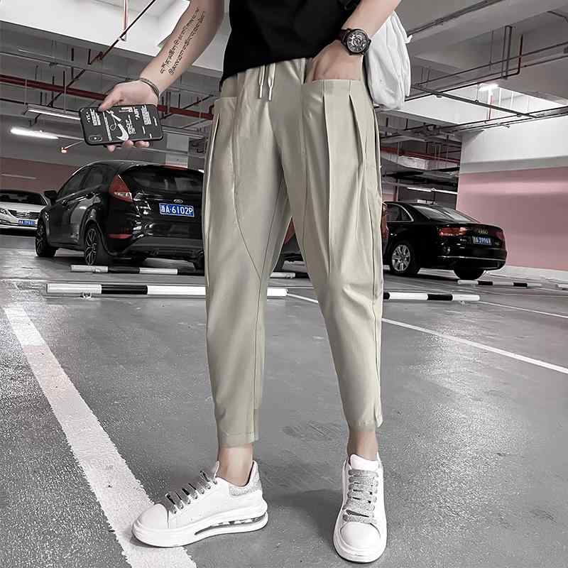 春 コーデ メンズ 用 服 シンプル ファッション オシャレ 大人 かっこいい 大きいサイズ ストリート 紳士服 パンツ 九分丈 パンツ 快適 スリムフィット カジュアル