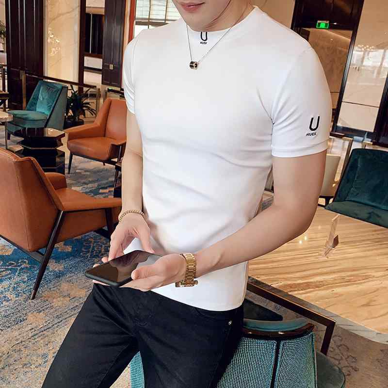 春 コーデ メンズ 用 服 シンプル ファッション オシャレ 大人 かっこいい 大きいサイズ ストリート 紳士服 半袖 T シャツ プリント スリム フィットネス 服 綿 タイト 黒 白