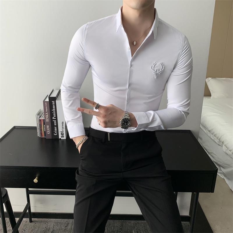 春 コーデ メンズ 用 服 シンプル ファッション オシャレ 大人 かっこいい 大きいサイズ ストリート 紳士服 シャツ カジュアル ビジネス ノーアイロン スリム 長袖