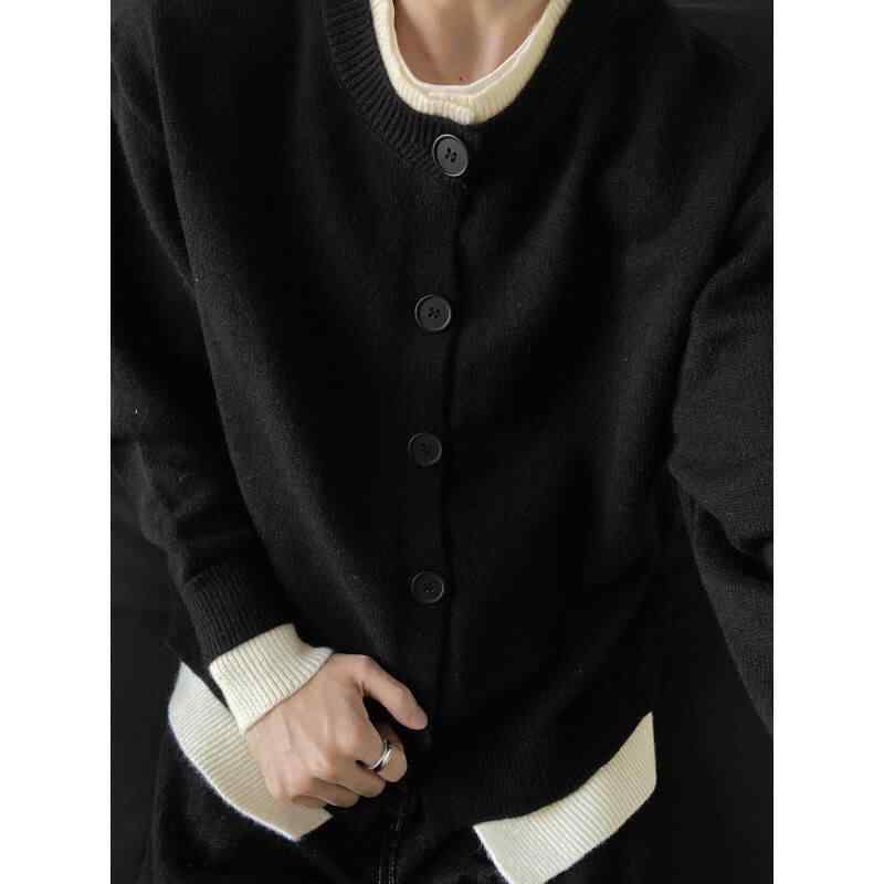 春 コーデ メンズ 用 服 シンプル ファッション オシャレ 大人 かっこいい 大きいサイズ ストリート 紳士服 フェイク ツーピース セーター アメリカン レトロ ニットカーディガン ジャケット カジュアル トップス