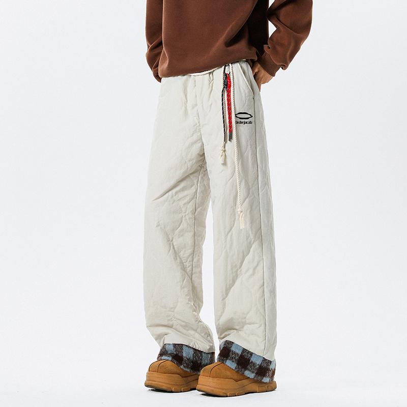 春 コーデ メンズ 用 服 シンプル ファッション オシャレ 大人 かっこいい 大きいサイズ ストリート 紳士服 チェック柄 コットンパンツ アウター 厚手 保温 防寒 パンツ アメカジ ゆったり ワイド ストレート