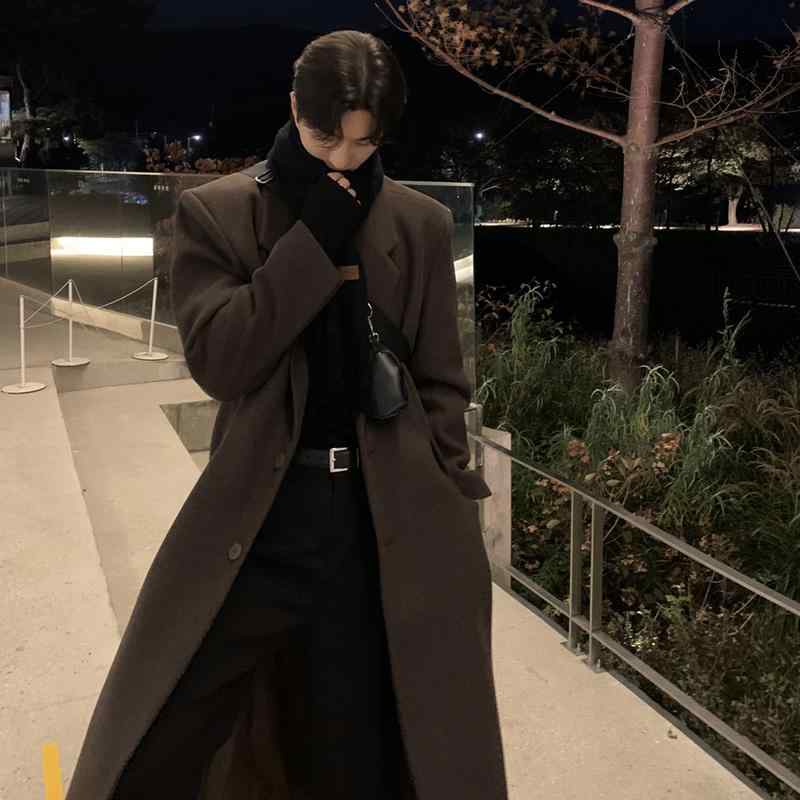 春 コーデ メンズ 用 服 分かりやすい 流行り物 オシャレ 成年者 かっこいい 馬鹿でかい大きさ 表どおり 成人男性服 ハイエンド 羊毛 厚地の外套 並み並み ゆったり 韓国表現スタイル 心地好い 肩パッド入り口・入口 上衣 軽