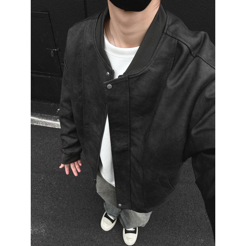 春 コーデ メンズ 用 服 分かりやすい 流行り物 オシャレ 成年者 かっこいい 馬鹿でかい大きさ 表どおり 成人男性服 なめし革 上衣 アメリカン レトロ ヴィンテージ PU