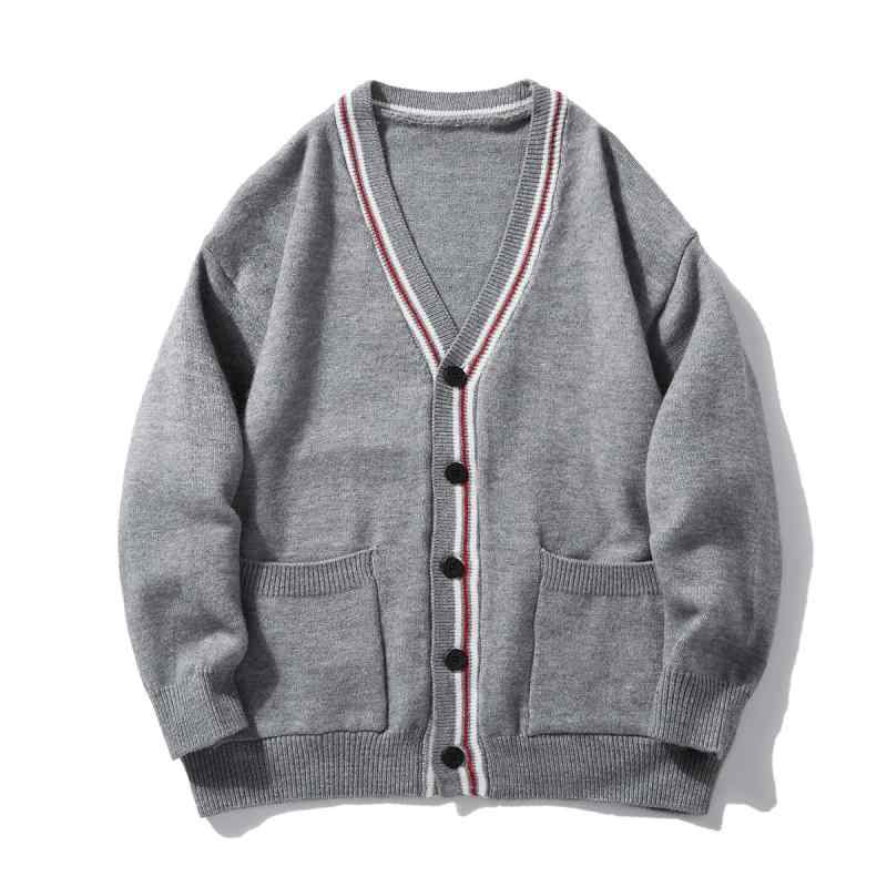 春 コーデ メンズ 用 服 シンプル ファッション オシャレ 大人 かっこいい 大きいサイズ ストリート 紳士服 カーディガン セーター ブラック グレー Vネック ジャケット