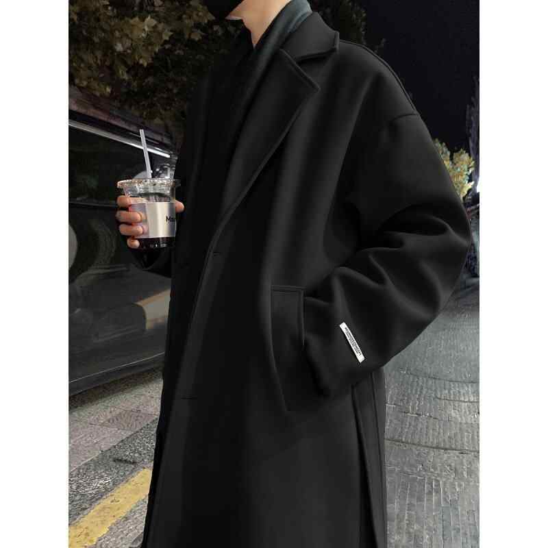 春 コーデ メンズ 用 服 シンプル ファッション オシャレ 大人 かっこいい 大きいサイズ ストリート 紳士服 シェルビー ミドル丈 ウール コート ハイエンド ウインドブレーカー |リコット