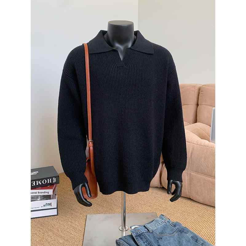 春 コーデ メンズ 用 服 分かりやすい 流行り物 オシャレ 成年者 かっこいい 気が大きい大きさ 表どおり 成人男性服 アメリカン ソリッドカラー ポロ プルオーバー スウェーター ハイエンド 軍事基地
