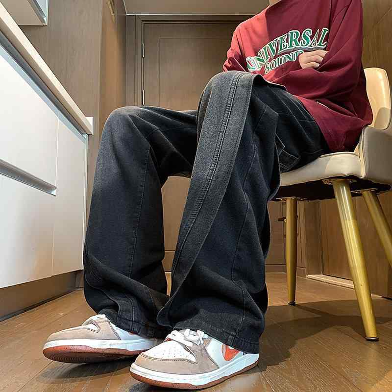 春 コーデ メンズ 用 服 シンプル ファッション オシャレ 大人 かっこいい 大きいサイズ ストリート 紳士服 アメリカン クリーン フィット ジーンズ パンツ ストレート ワイド ｜リコット
