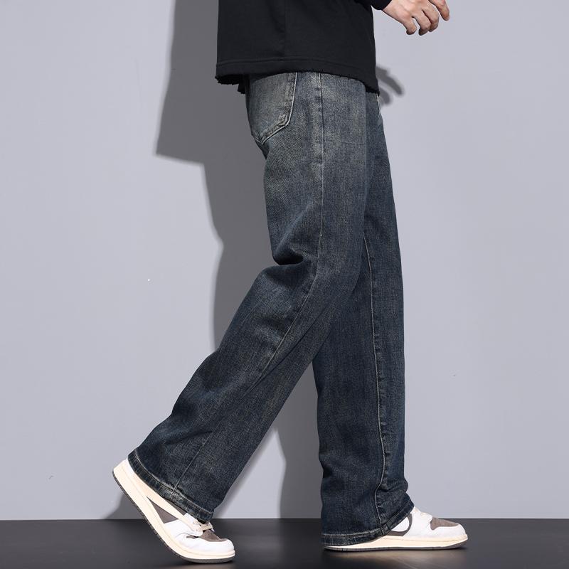 春 コーデ メンズ 用 服 シンプル ファッション オシャレ 大人 かっこいい 大きいサイズ ストリート 紳士服 グラデーション ウォッシュ ジーンズ アメリカン レトロ ストレート カジュアル ロング パンツ ｜リコット