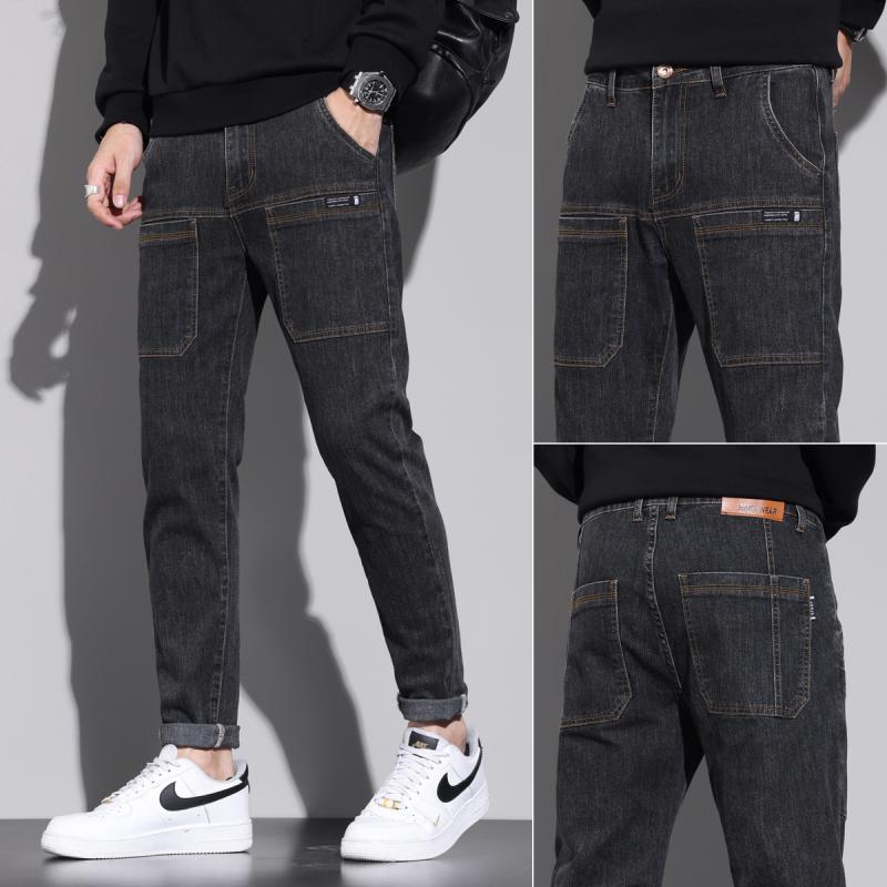 春 コーデ メンズ 用 服 分かりやすい 流行り物 オシャレ 成年者 かっこいい 気が大きい大きさ 表どおり 成人男性服 黒 薄墨色 伸ばすことデニム か細い填まる ズボン 心地よい ズボン下