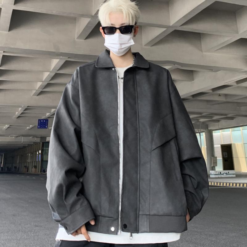 春 コーデ メンズ 用 服 分かりやすい 流行り物 オシャレ 成年者 かっこいい 途轍も無い大きさ 表どおり 成人男性服 アメリカン レトロ 上衣 表どおり 心地よい 上衣 PU トップス 厚地の外套