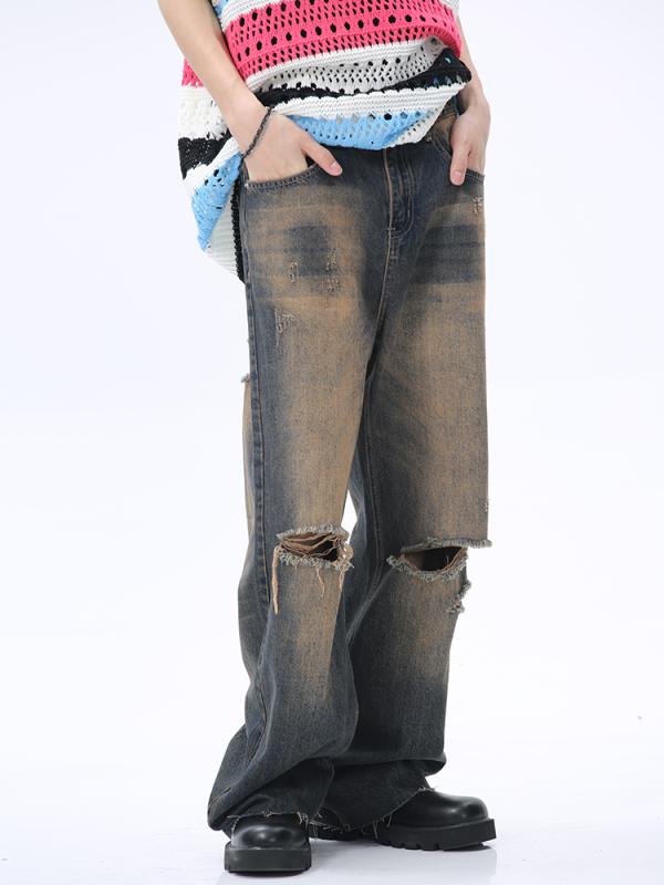 春 コーデ メンズ 用 服 分かりやすい 流行り物 オシャレ 成年者 かっこいい 馬鹿でかい大きさ 表どおり 成人男性服  韓国表現スタイル レトロ 不都合製作 端 デニム 広々とした レッグ 引っ切り無い ズボン下