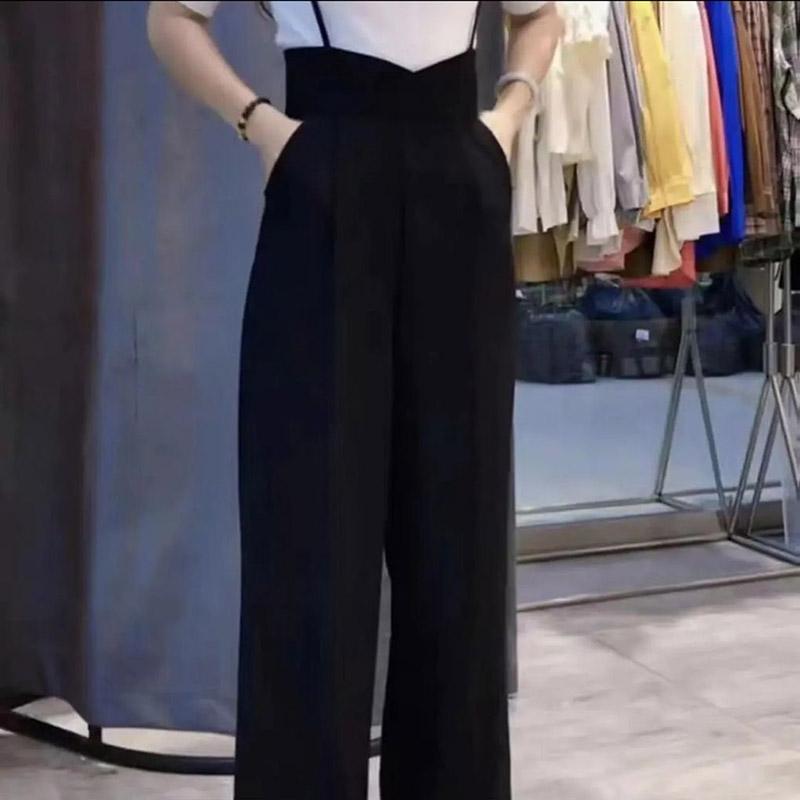 春 コーデ レディース ファッション オシャレ アイテム カワイイ コーデ シンプル きれい ナチュラル 上品カジュアル 用 ニット スーツ 春 ストレート カジュアル ハイウエスト ドロップ パンツ