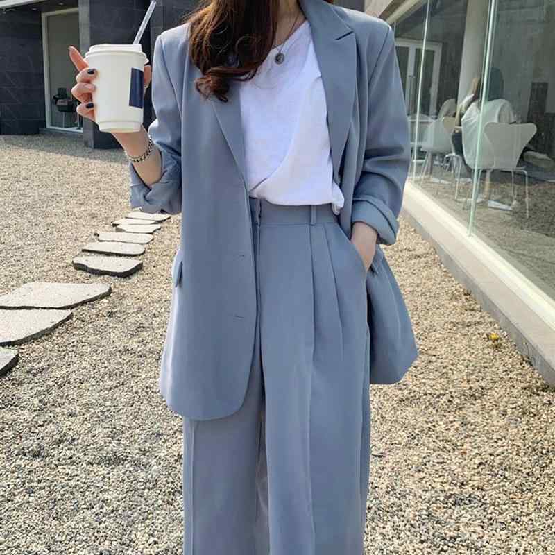 春 コーデ レディース ファッション オシャレ アイテム カワイイ コーデ シンプル きれい ナチュラル 上品カジュアル 用 韓国ファッション カジュアル スーツ スタイル ハイウエスト ストレート レッグ ワイド パンツ ズボン ツーピース セット
