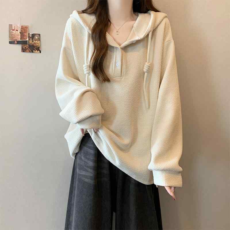 春 コーデ レディース 流行り物 オシャレ 個条 カワイイ コーデ 分かりやすい 好いたらしい 自然的 雅びやか心地よい 用   気が大きい大きさ 表現スタイル ボンネット付き添い人 トレーナー 春 韓国流行り物 ゆったり か細い 長袖 トップス
