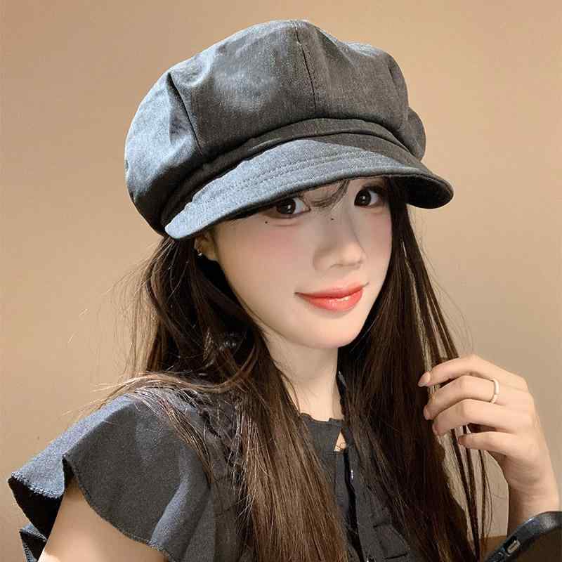春 コーデ レディース ファッション オシャレ アイテム カワイイ コーデ シンプル きれいめ ナチュラル 上品カジュアル 女性用 婦人服 韓国ファッション 八角 帽子 ベレー 帽子 レトロ 画家帽