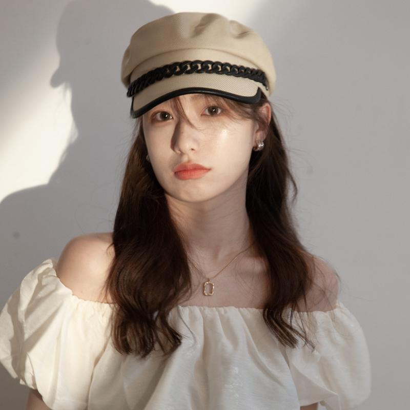 春 コーデ レディース ファッション オシャレ アイテム カワイイ コーデ シンプル きれいめ ナチュラル 上品カジュアル 女性用 婦人服 ベレー 帽子 秋 レトロ ダックビル 帽子 画家 八角形