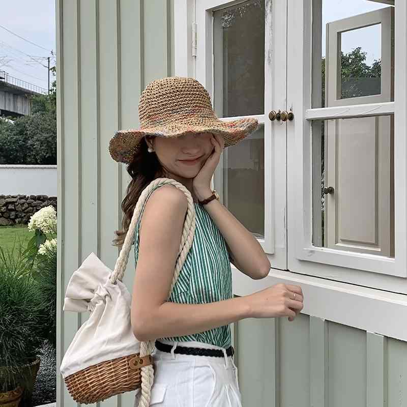 春 コーデ レディース ファッション オシャレ アイテム カワイイ コーデ シンプル きれいめ ナチュラル 上品カジュアル 女性用 婦人服 グラデーション 麦わら 帽子 旅行 ファッション 日よけ つば広 バケーション フィッシャーマン ハット