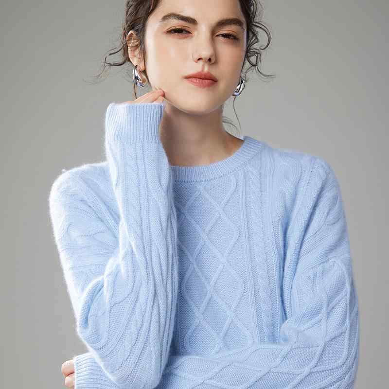 春 コーデ レディース ファッション オシャレ カワイイ シンプル きれいめ ナチュラル 上品カジュアル 婦人服 厚手 ラウンドネック セーター ニット レイヤリング