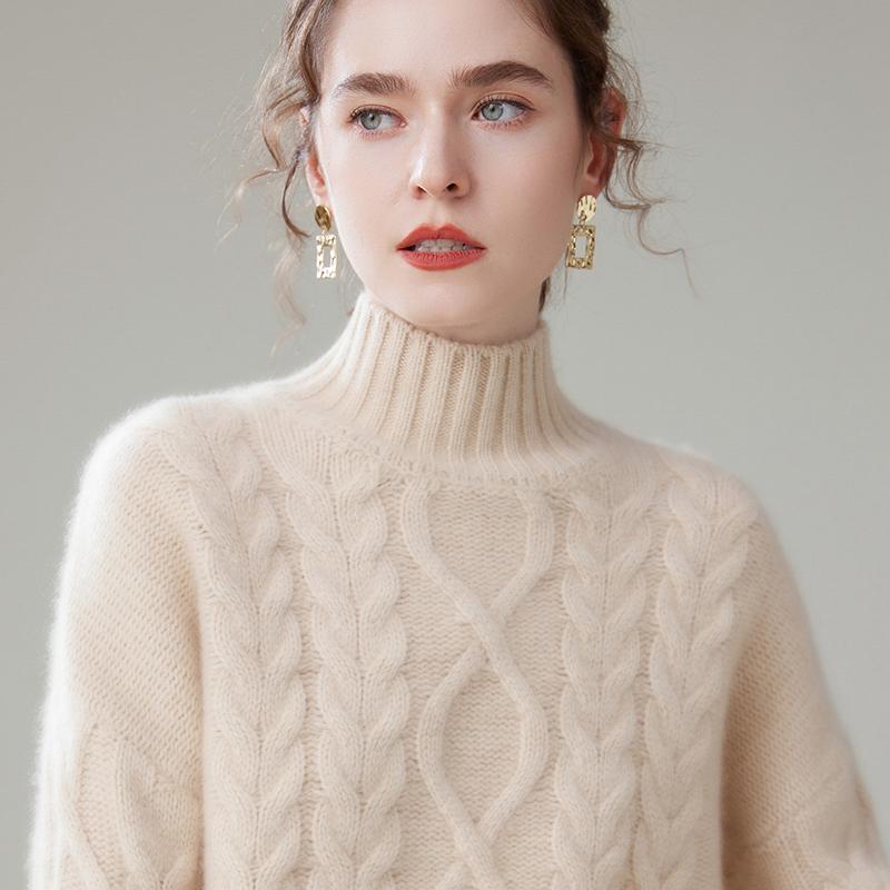 春 コーデ レディース ファッション オシャレ カワイイ シンプル きれいめ ナチュラル 上品カジュアル 婦人服 ツイスト セーター 厚手 ニット